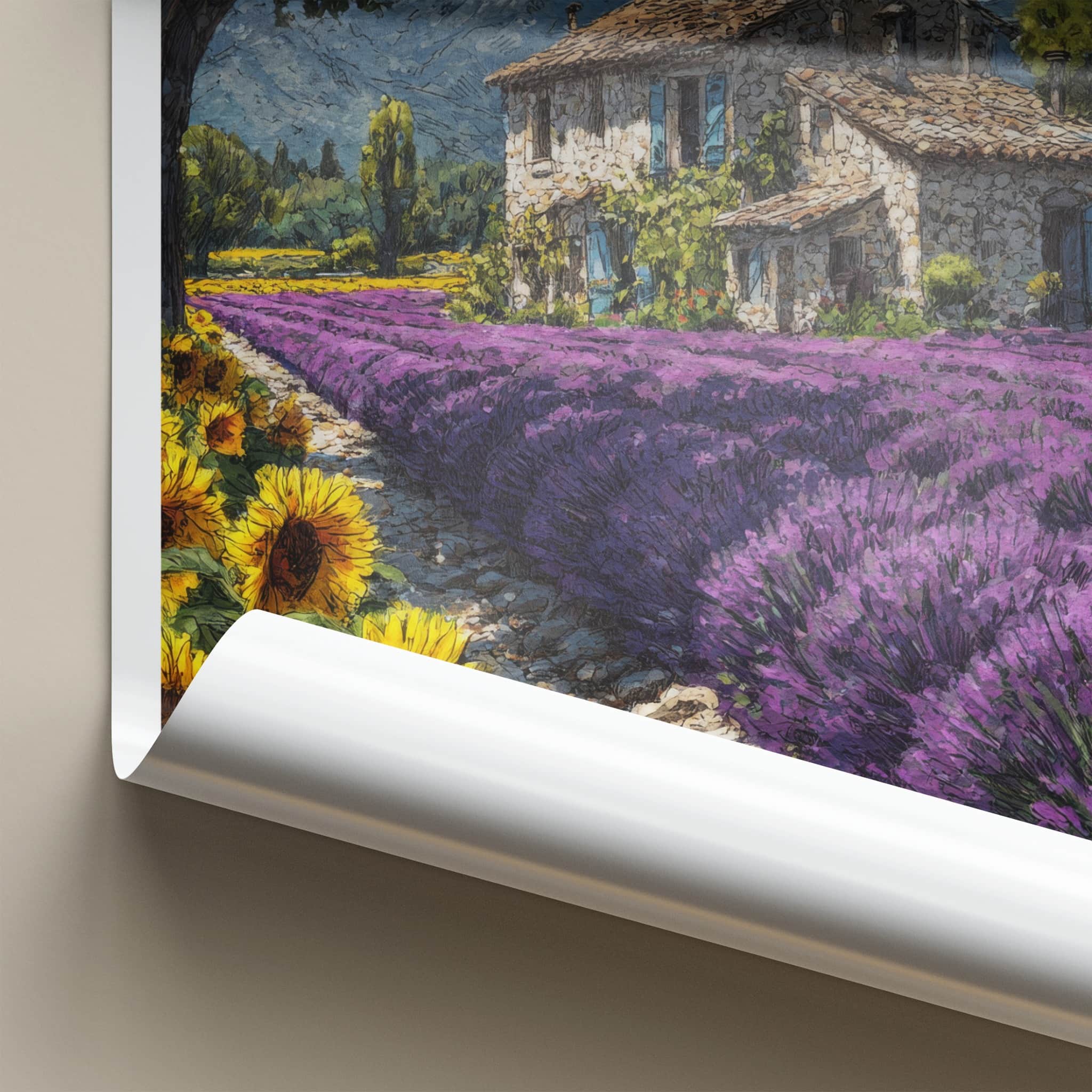 Provence Poster - France Travel Print - Lavender Field Home Decor