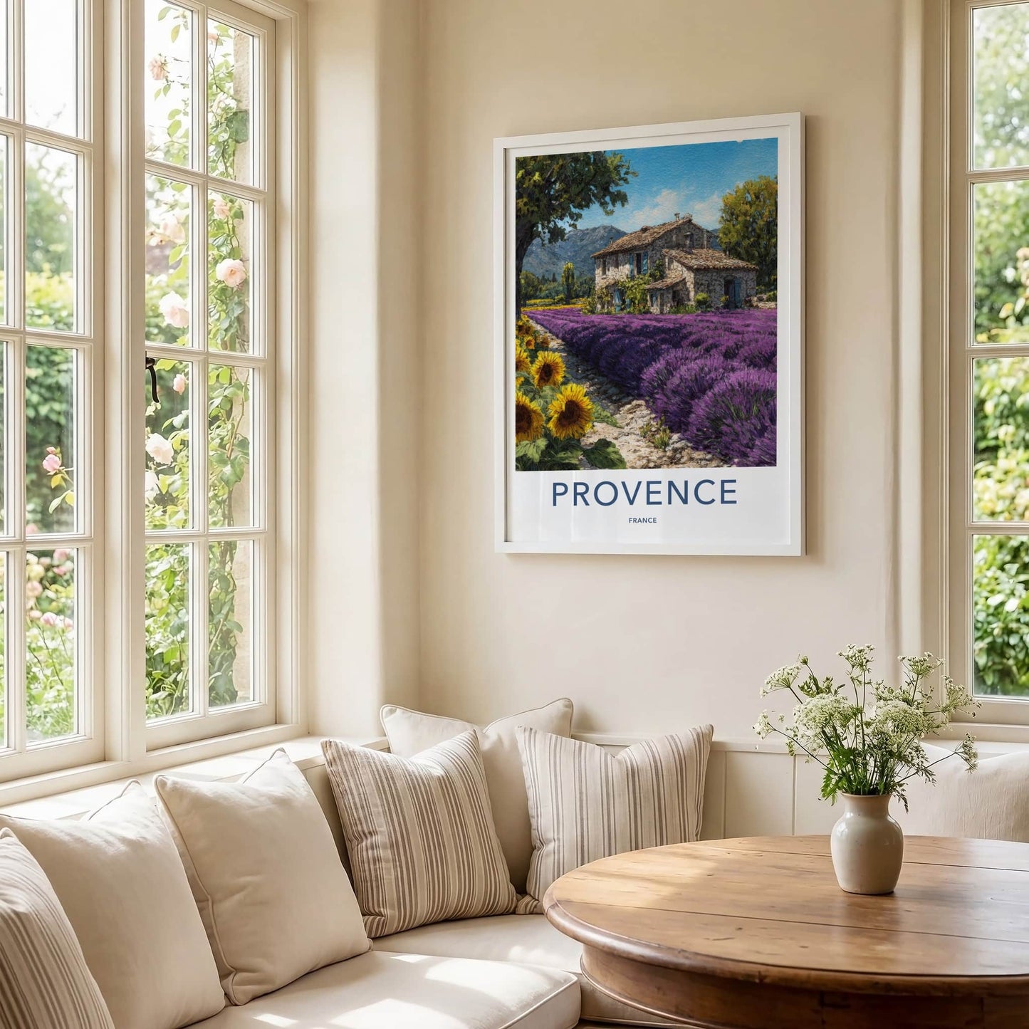 Provence Poster - France Travel Print - Lavender Field Home Decor