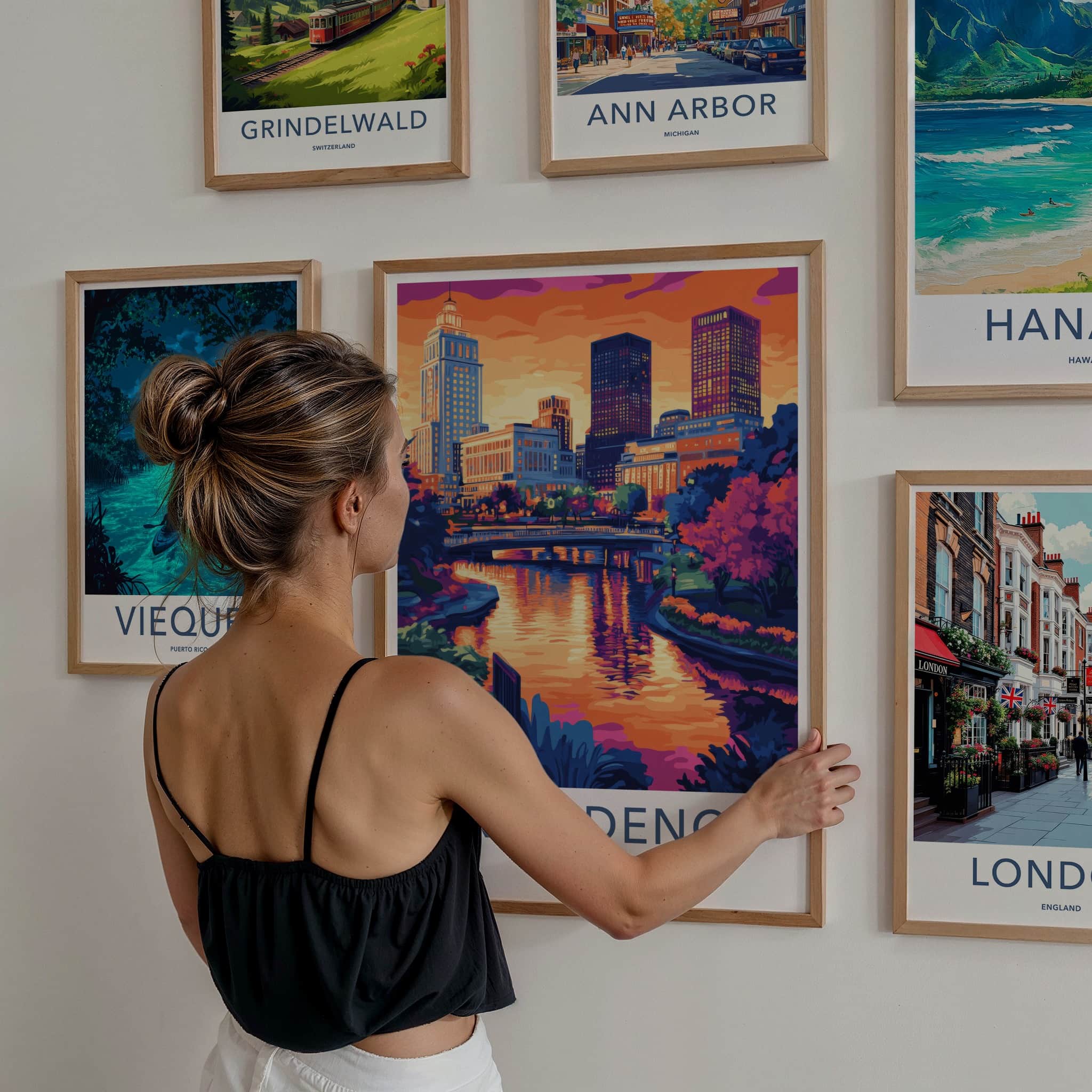 Providence Poster - Rhode Island Travel Art - Vibrant City Sunset Home Decor