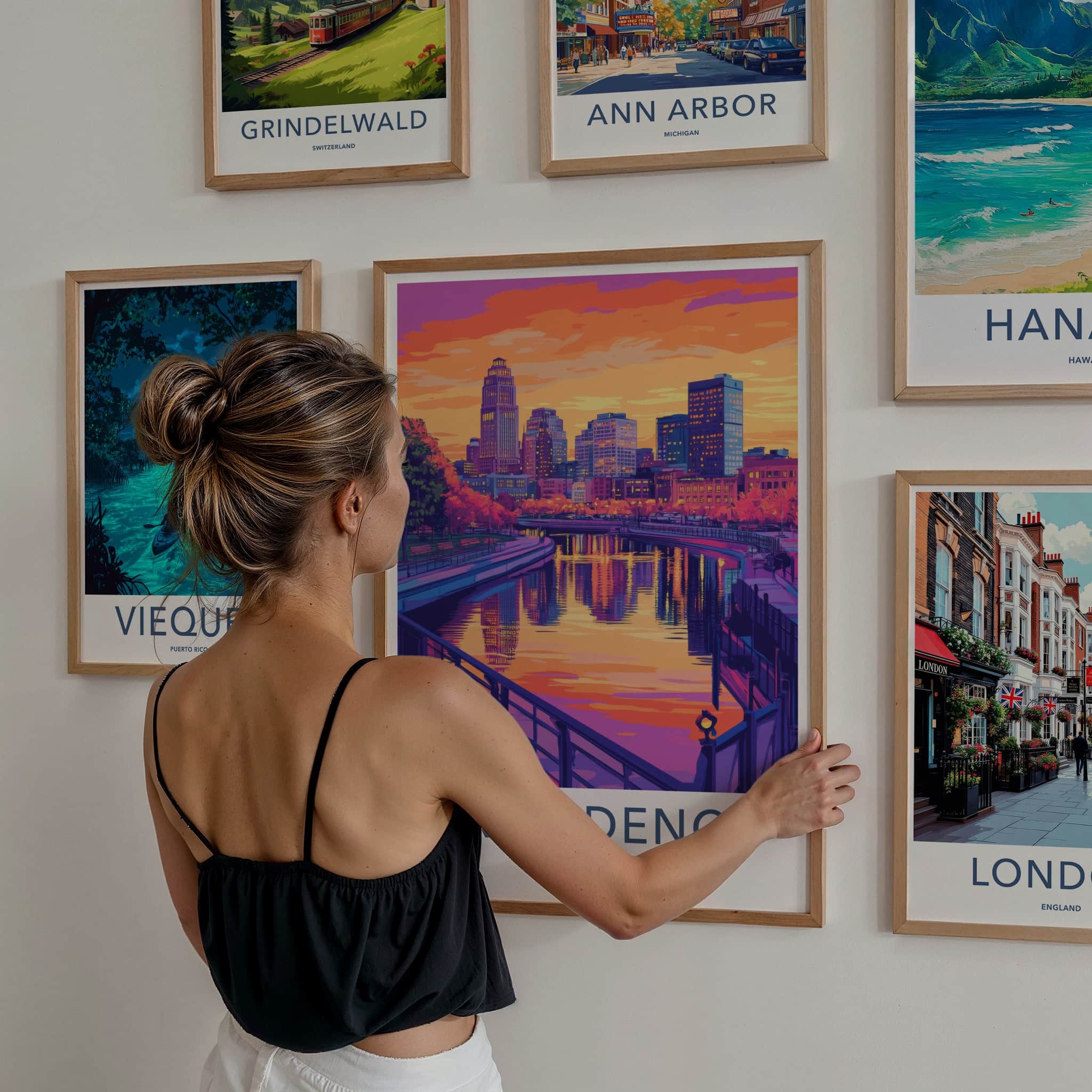 Providence Poster - Rhode Island Wall Art - City River Sunset Home Decor