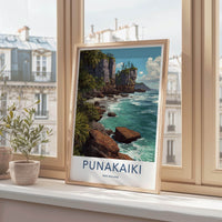 Punakaiki Poster - New Zealand Wall Art - Coastal Cliffs Beach Home Decor