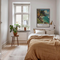 Punakaki Poster - New Zealand Travel Art - Coastal Cliffs Beach Wall Decor