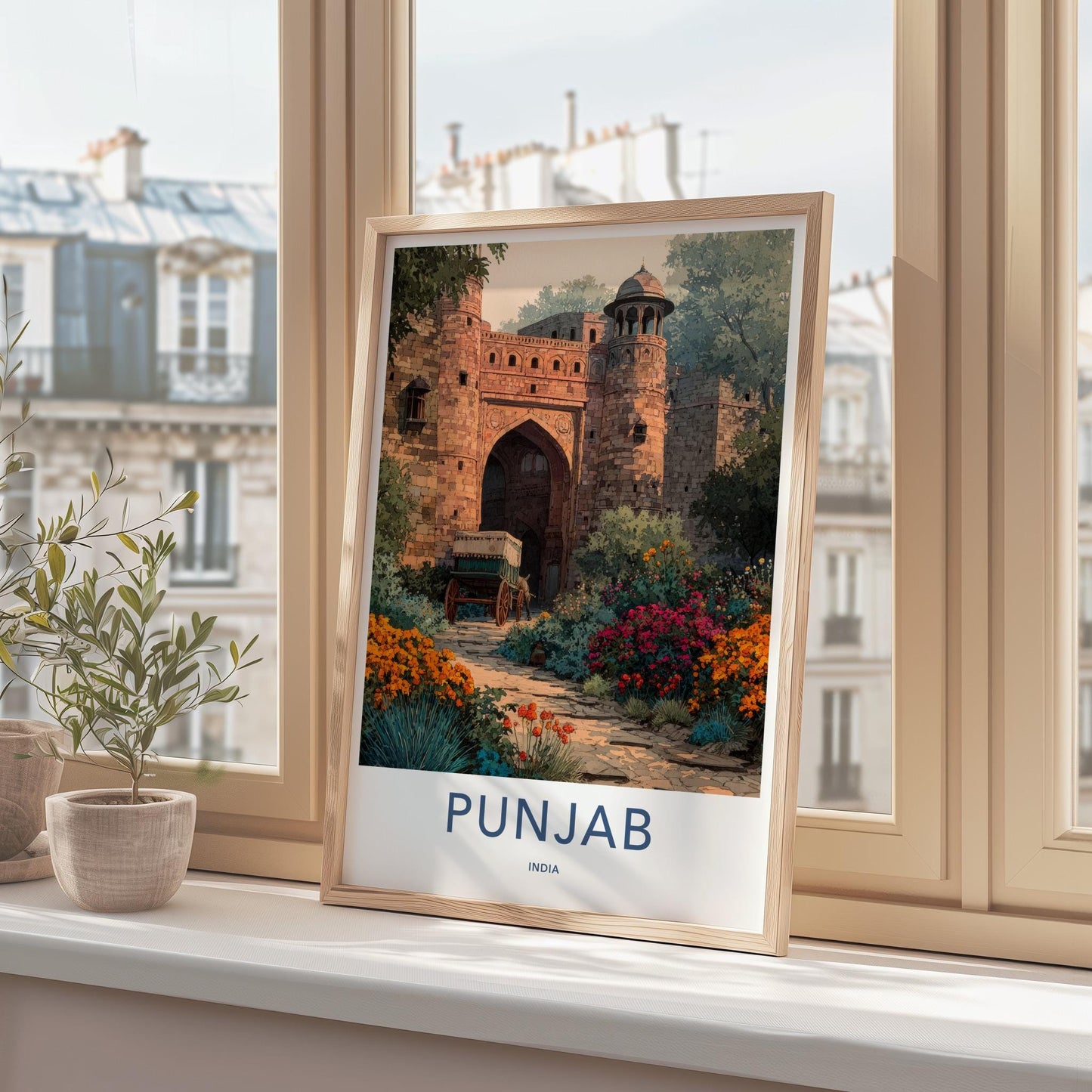 Punjab Poster - India Travel Art - Punjab Historic Ancient Gate Home Decor