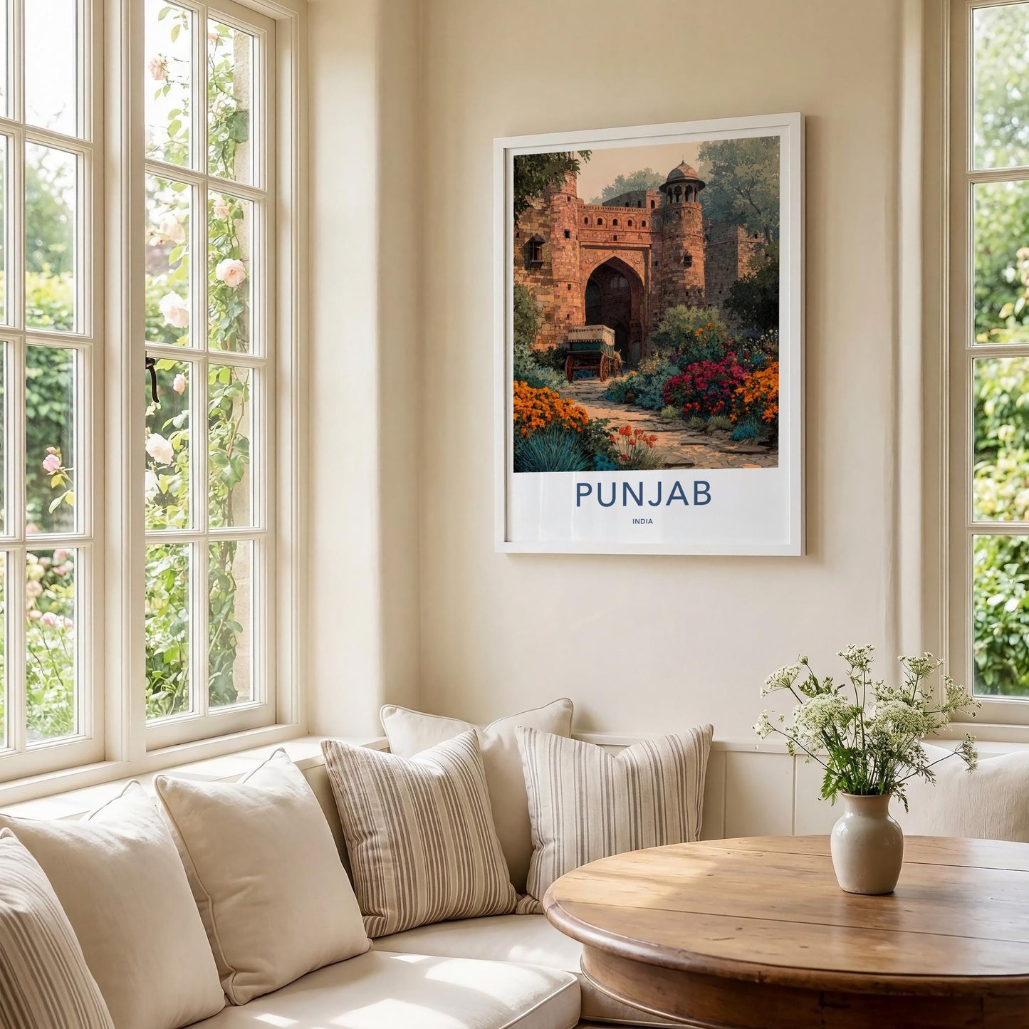 Punjab Poster - India Travel Art - Punjab Historic Ancient Gate Home Decor
