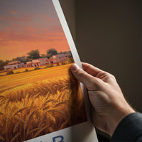 Punjab Poster - India Wall Art - Punjab Farmers Golden Wheat Home Decor