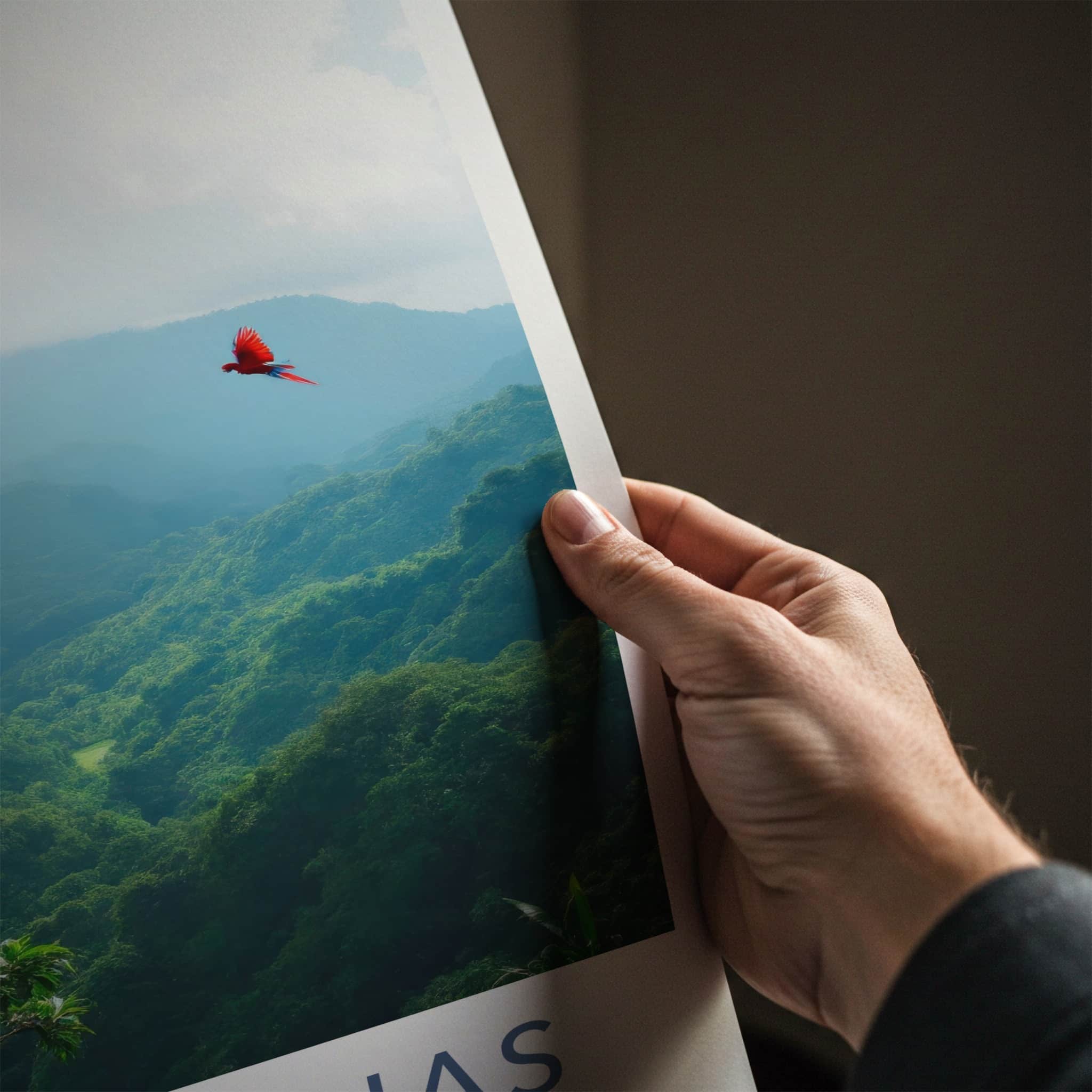Puntarenas Poster - Costa Rica Travel Art - Vivid Macaw Valley Home Decor