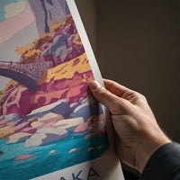 Qeswachaka Poster - Peru Travel Art - Ancient Stone Bridge Home Decor