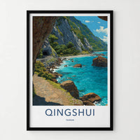 Qingshui Poster - Taiwan Coastal Tunnel Road Art Print Home Decor