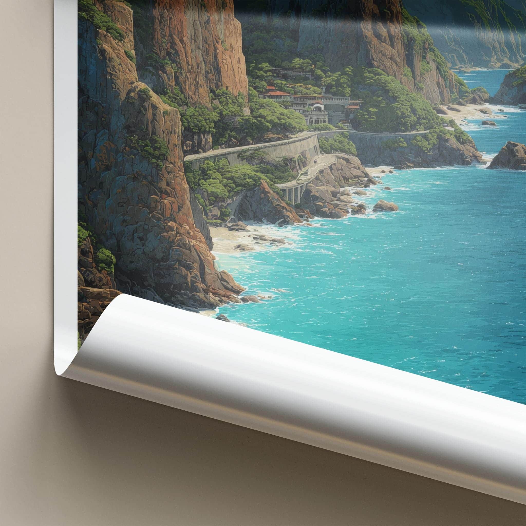 Qingshui Poster - Taiwan Travel Art - Scenic Coastal Road Home Decor
