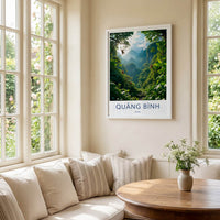 Quang Binh Poster - Vietnam Travel Art - Jungle Monkeys Swing Home Decor