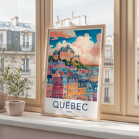 Quebec Poster - Canada Wall Art - Vibrant City Chateau Gallery Art