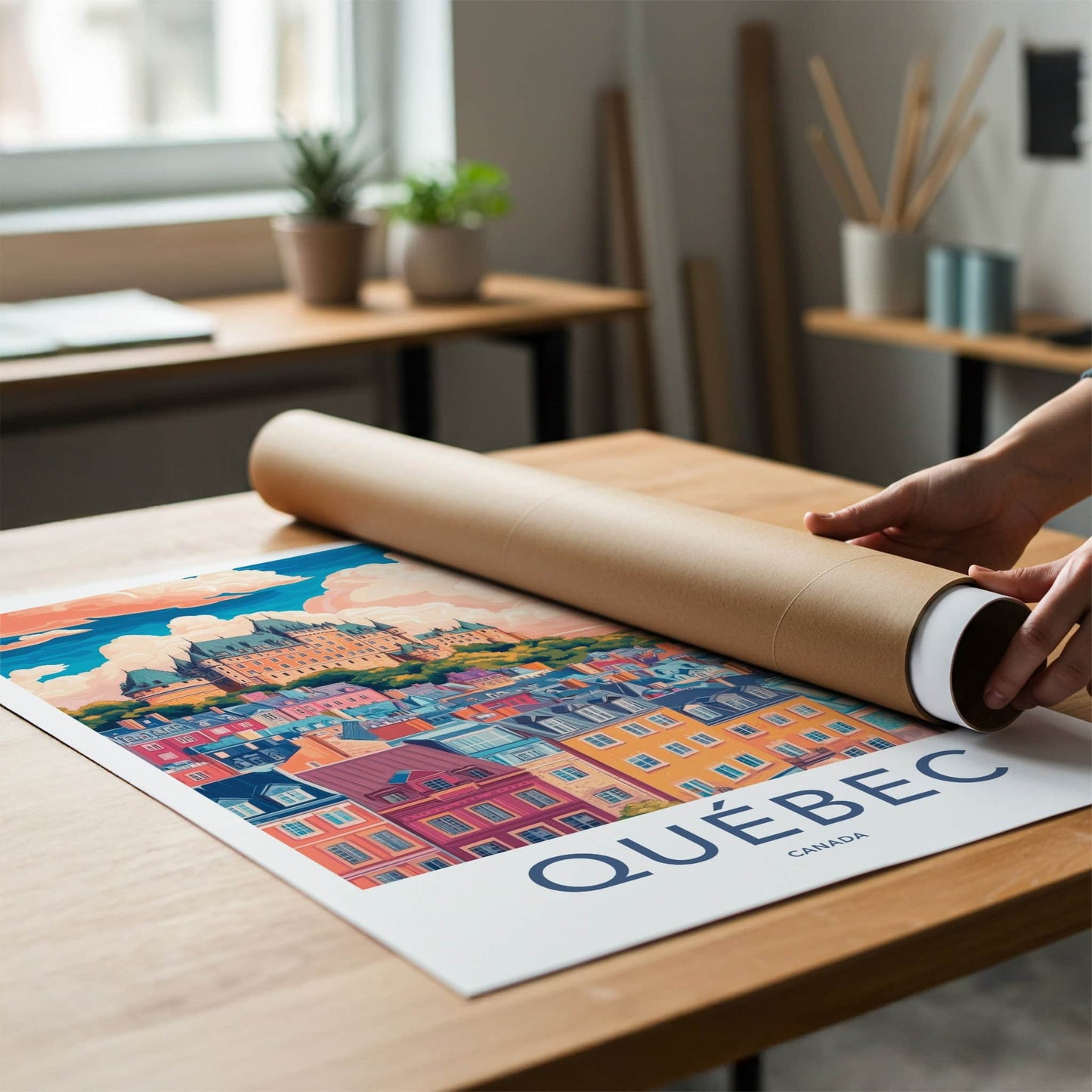 Quebec Poster - Canada Wall Art - Vibrant City Chateau Gallery Art
