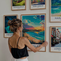 Queensland Poster - Australia Travel Art - Vibrant Beach Sunset Home Decor