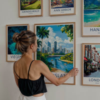 Queensland Poster - Australia Travel Art - Vibrant River City Wall Decor