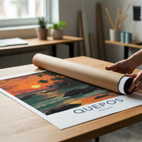 Quepos Poster - Costa Rica Travel Print - Vibrant Tropical Sunset Home Decor