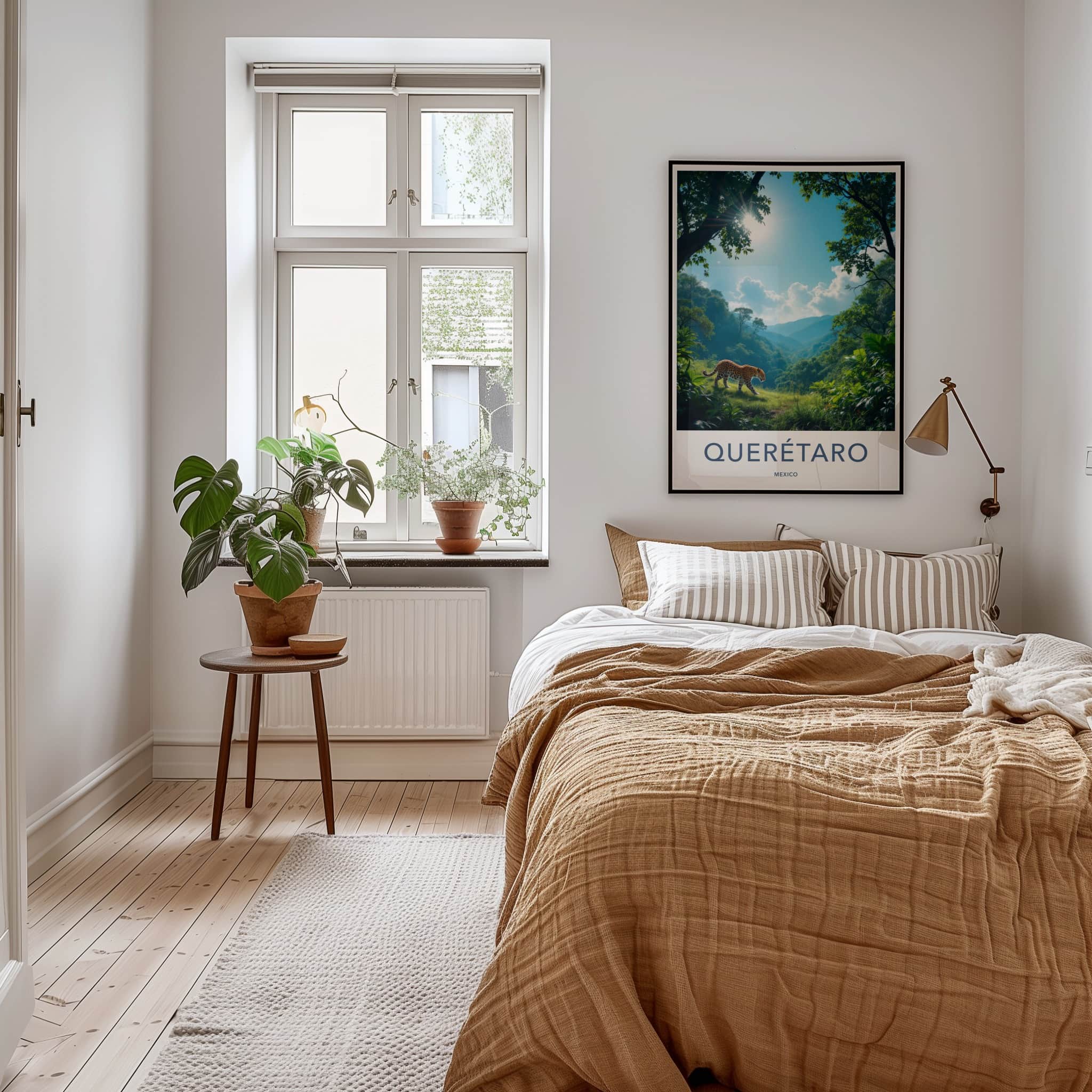 Queretaro Poster - Mexico Travel Art - Jaguar Jungle Sunlight Home Decor