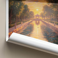 Quetta Poster - Pakistan Travel Art - Sunset Canal Garden Home Decor