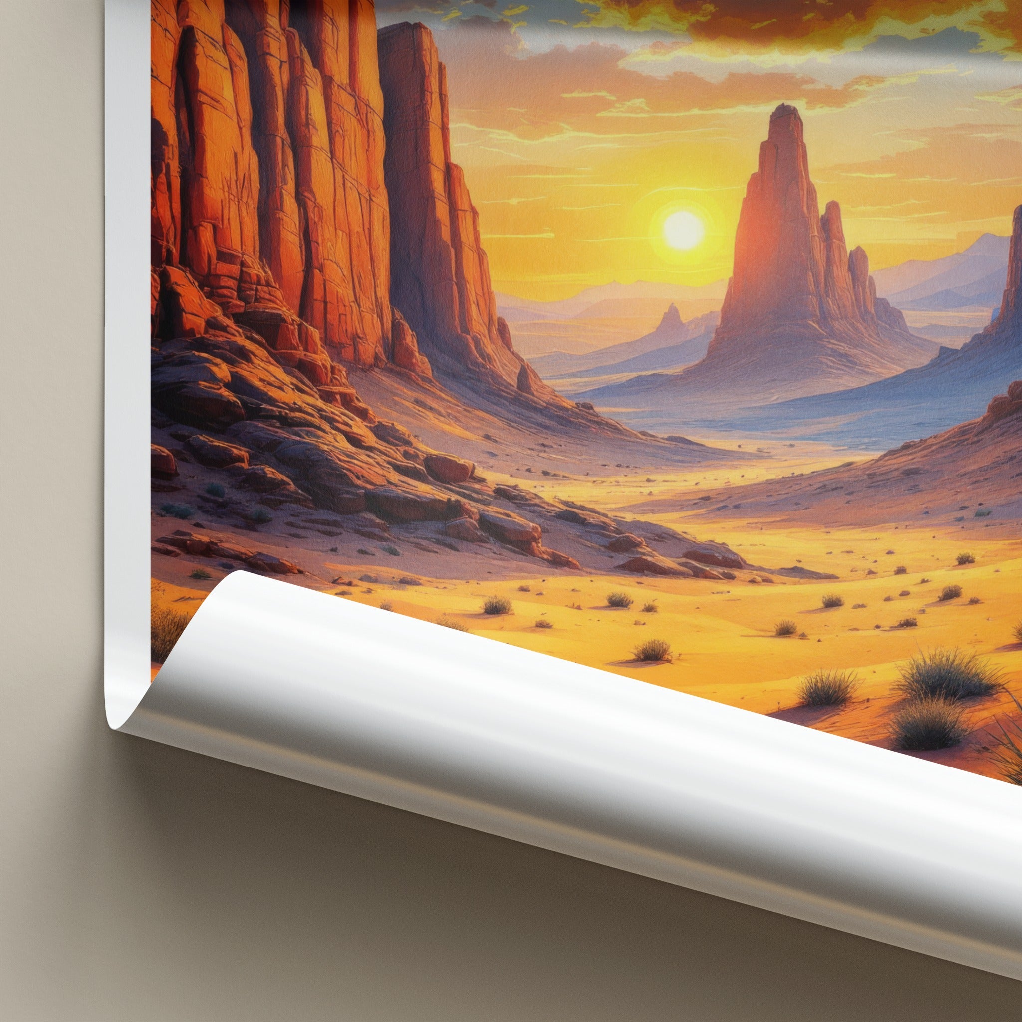 Quetta Poster - Pakistan Travel Art - Vibrant Desert Sunset Home Decor