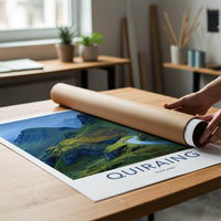 Quiraing Poster - Scotland Travel Art - Winding Road Sheep Home Decor
