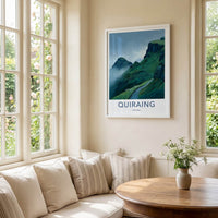Quiraing Poster - Scotland Travel Print - Rolling Hills Sheep Home Art