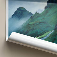 Quiraing Poster - Scotland Travel Print - Rolling Hills Sheep Home Art