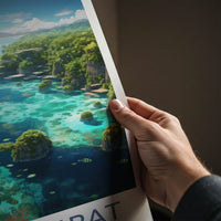 Raja Ampat Poster - Indonesia Travel Art - Turquoise Water Islands Home Decor