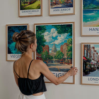 Raleigh Poster - North Carolina Travel Art - Vibrant Capitol Cityscape Gift