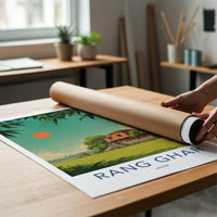 Rang Ghar Poster - India Travel Art - Assam Ancient Red Palace Home Decor
