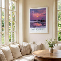 Rann of Kachchh Poster - India Wall Art - Gujarat Pink Moonrise Reflection Gift