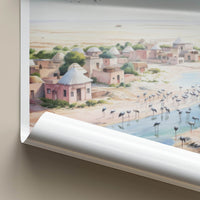 Rann of Kutch Poster - India Fine Art - Gujarat Sandy River Flamingos Gift
