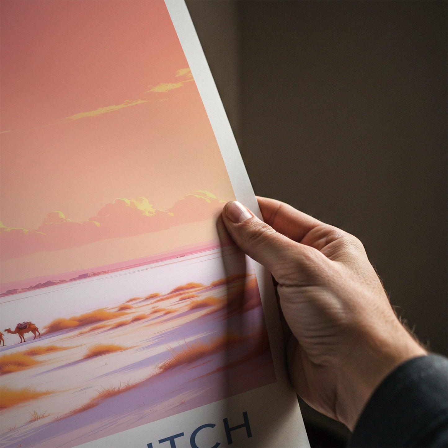 RANN OF KUTCH Poster - India Travel Art - Gujarat Pink Desert Home Decor