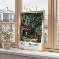 Ranthambore Poster - India Travel Art - Rajasthan Jungle Tiger Home Decor