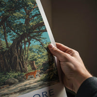 Ranthambore Poster - India Travel Art - Rajasthan Jungle Tiger Home Decor