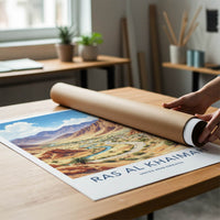Ras Al Khaimah Poster - United Arab Emirates Travel Art - Mountain River Road Home Decor
