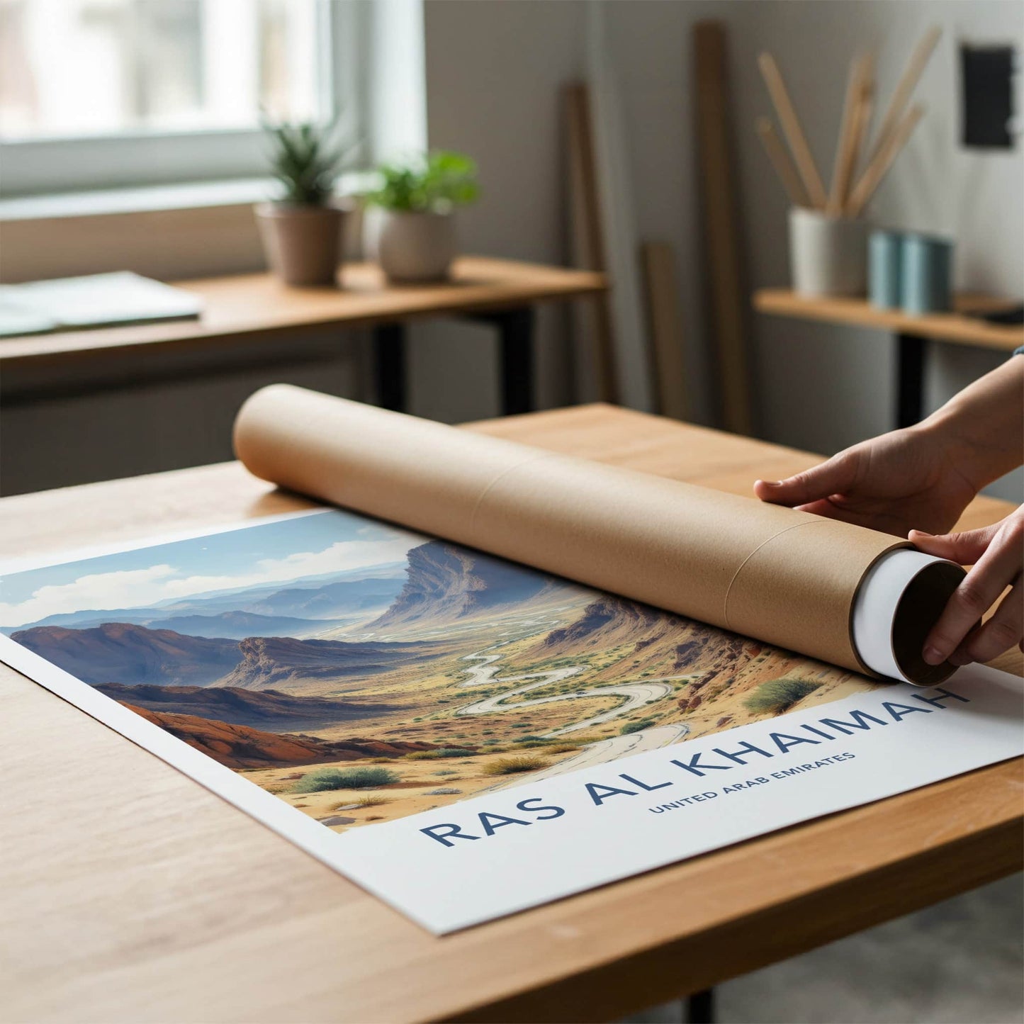 Ras Al Khaimah Poster - United Arab Emirates Winding Road Gallery Art