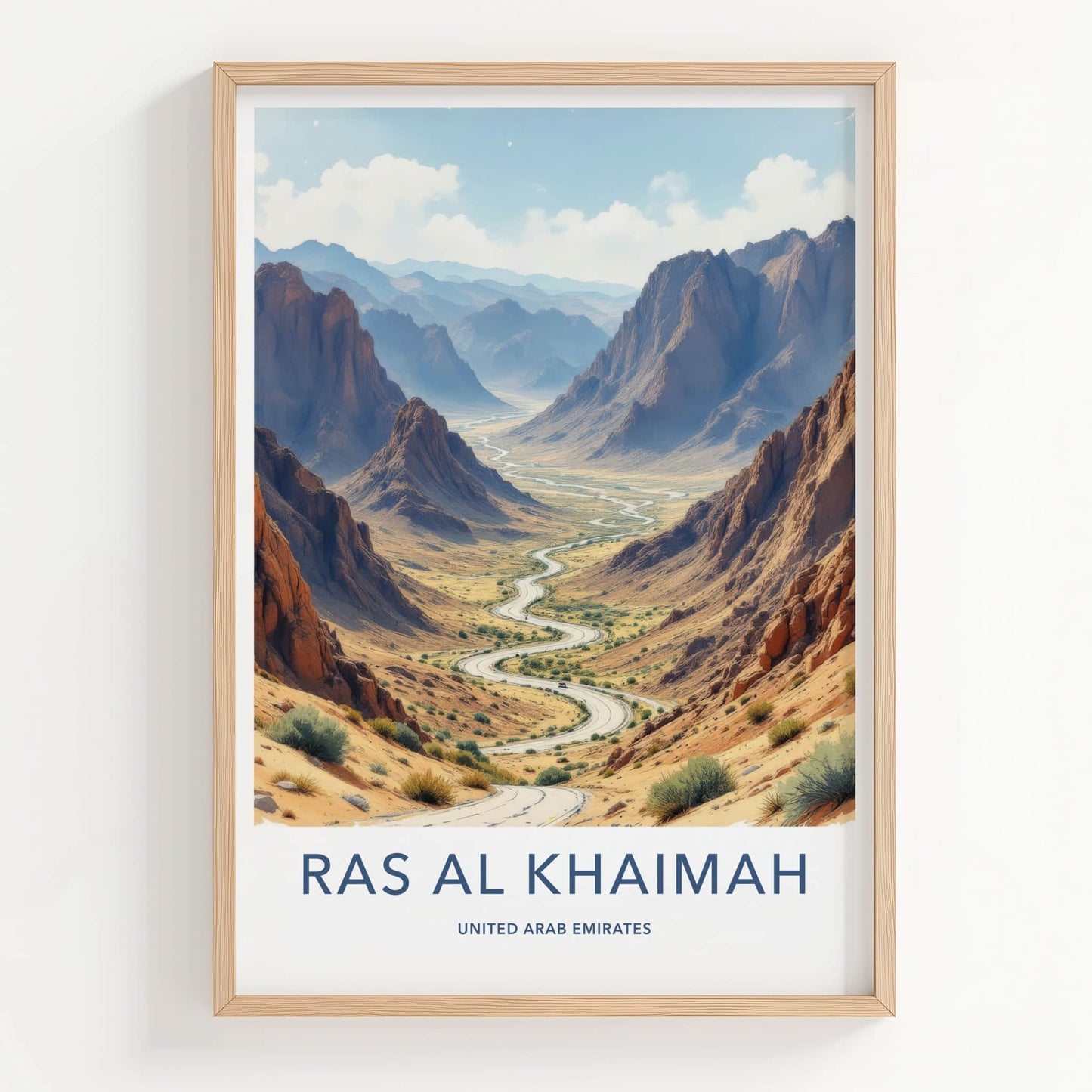 Ras Al Khaimah Poster - United Arab Emirates Winding Road Gallery Art