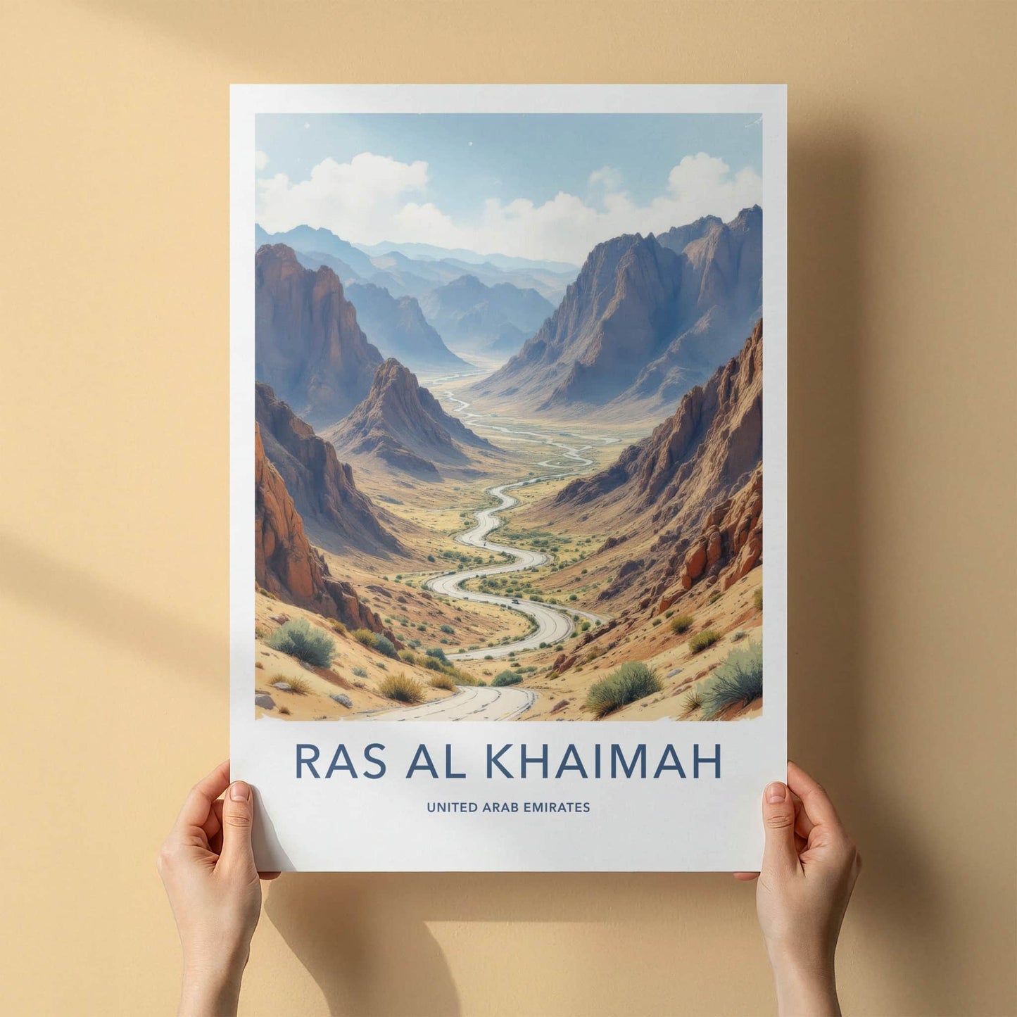 Ras Al Khaimah Poster - United Arab Emirates Winding Road Gallery Art
