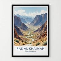 Ras Al Khaimah Poster - United Arab Emirates Winding Road Gallery Art