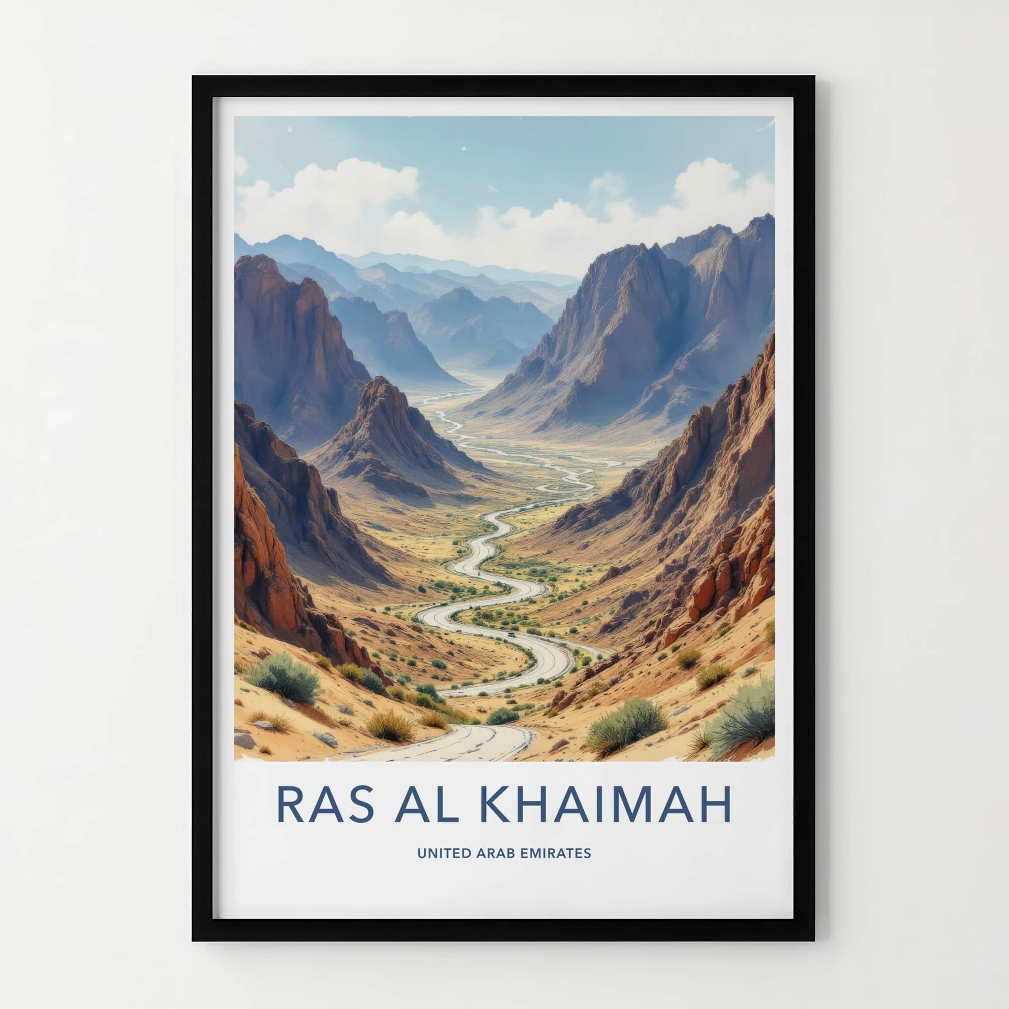 Ras Al Khaimah Poster - United Arab Emirates Winding Road Gallery Art