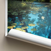 Ratarargul Poster - Bangladesh Travel Art - Submerged Forest Lilies Home Decor
