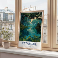 Ratargul Poster - Bangladesh Travel Art - Water Lily Pond Gallery Art