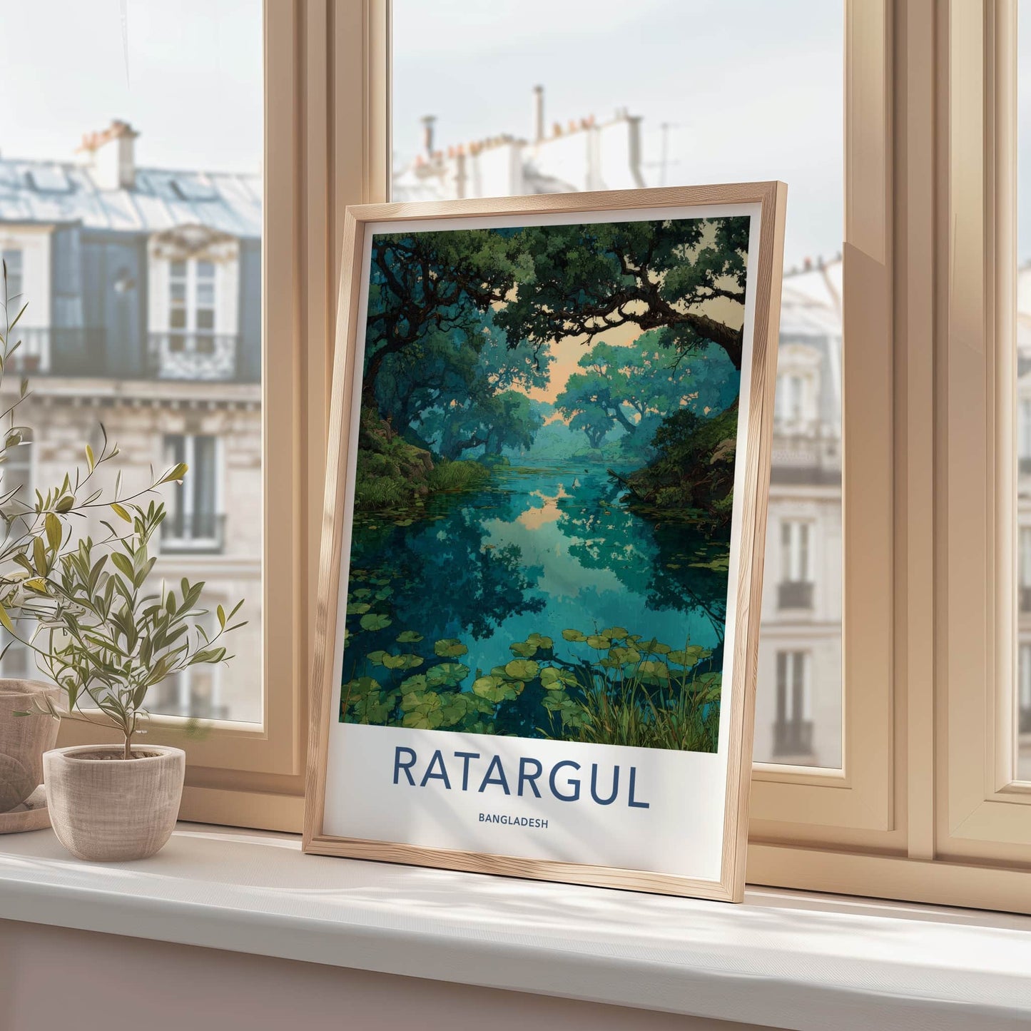 Ratargul Poster - Bangladesh Travel Art - Water Lily Pond Gallery Art