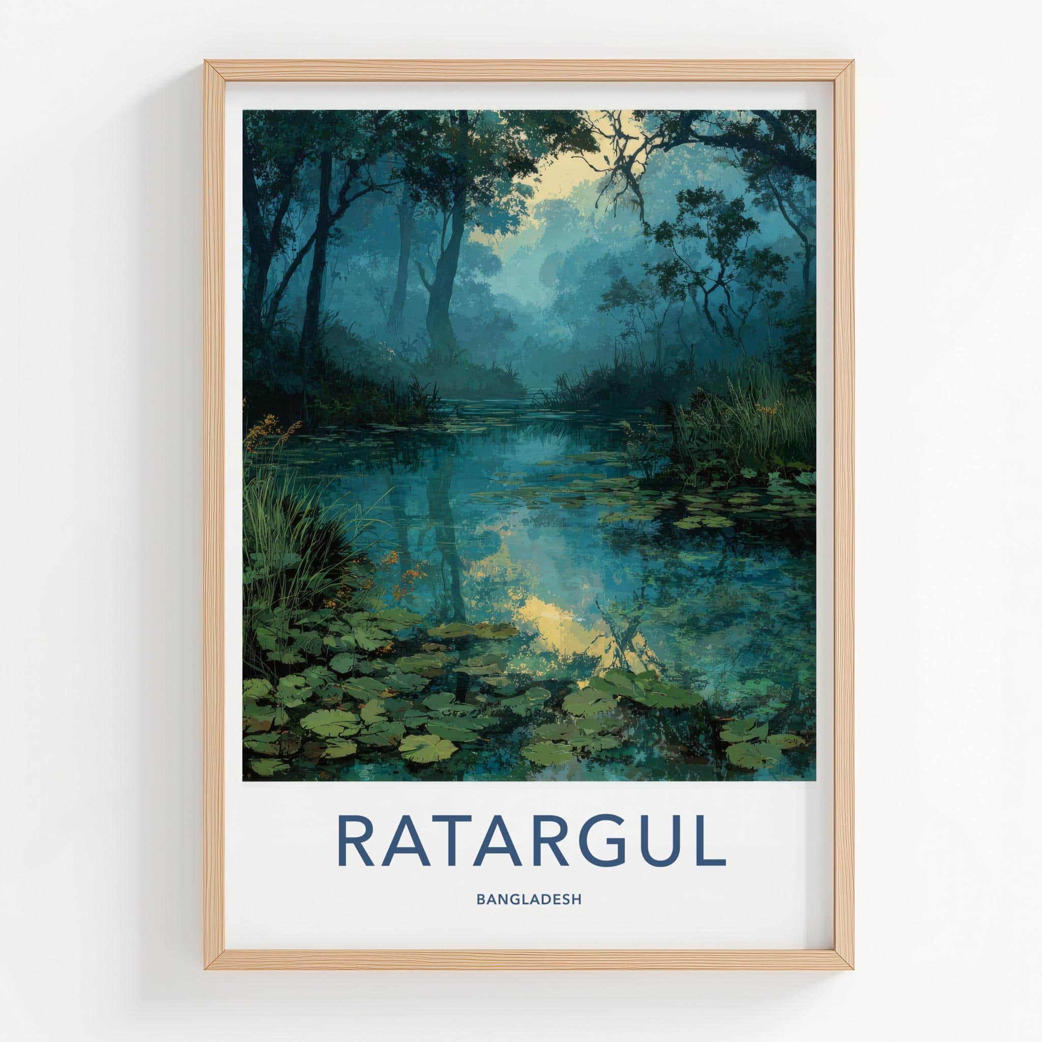 RATARGUL Poster - Bangladesh Wall Art - Submerged Jungle Trees Home Decor