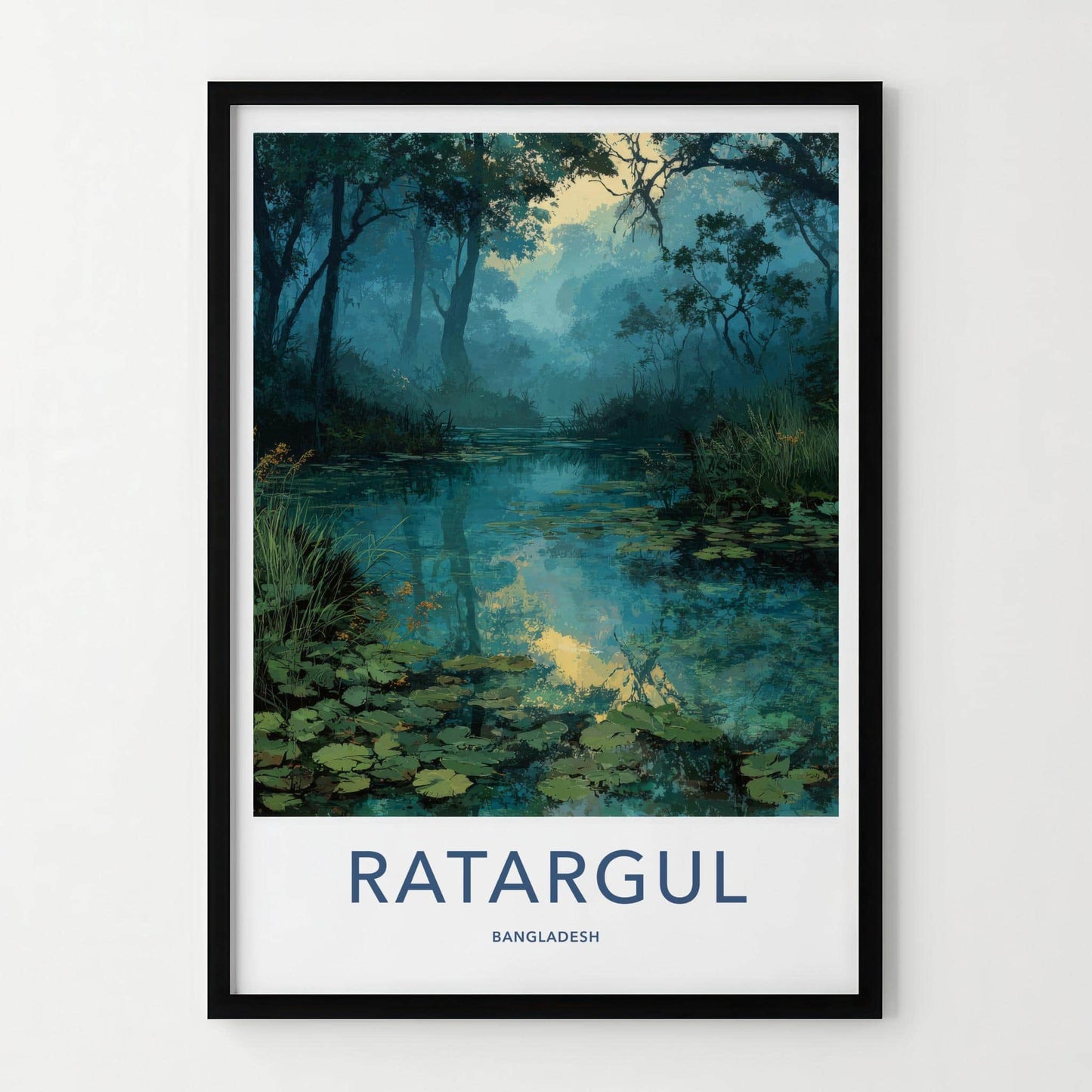 RATARGUL Poster - Bangladesh Wall Art - Submerged Jungle Trees Home Decor