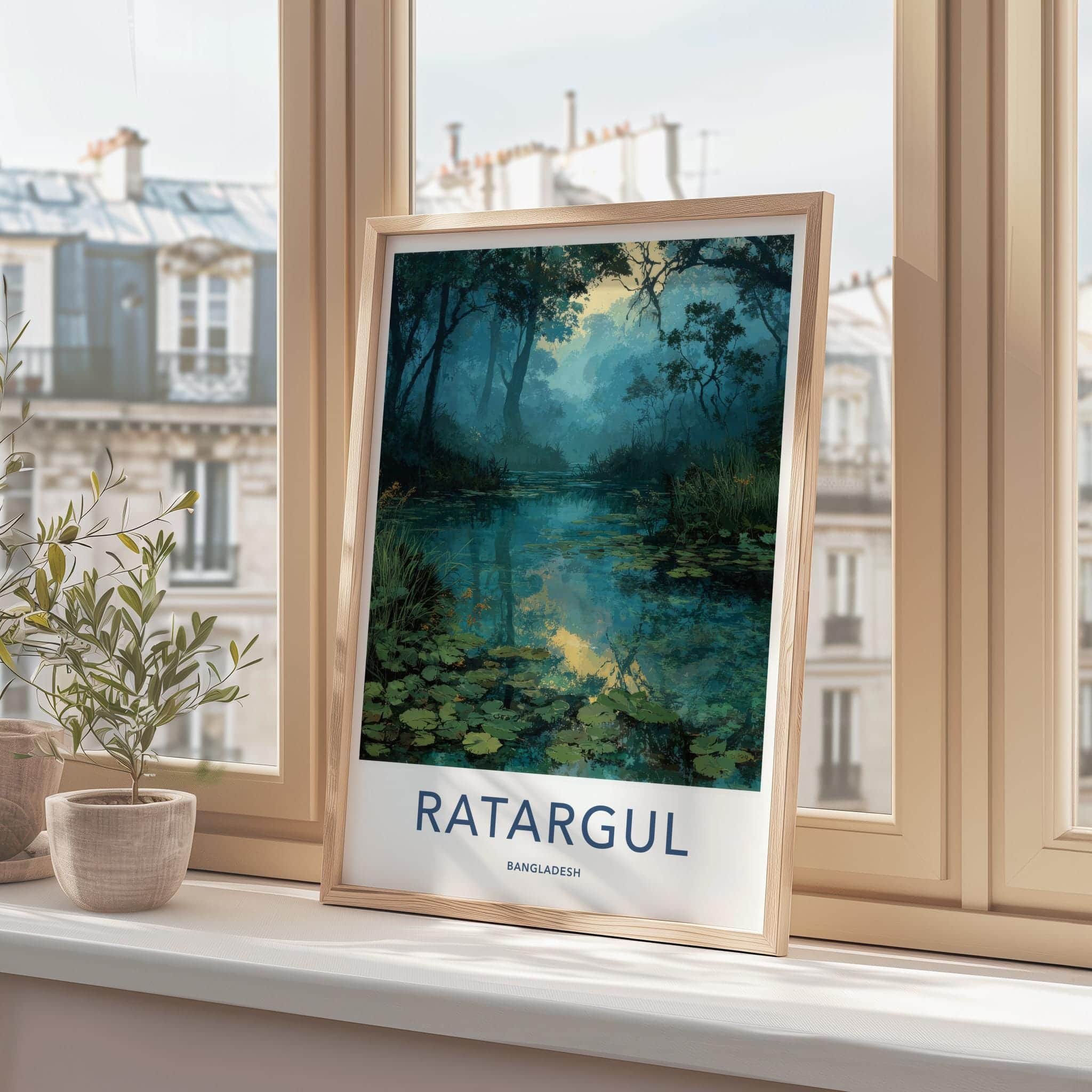 RATARGUL Poster - Bangladesh Wall Art - Submerged Jungle Trees Home Decor