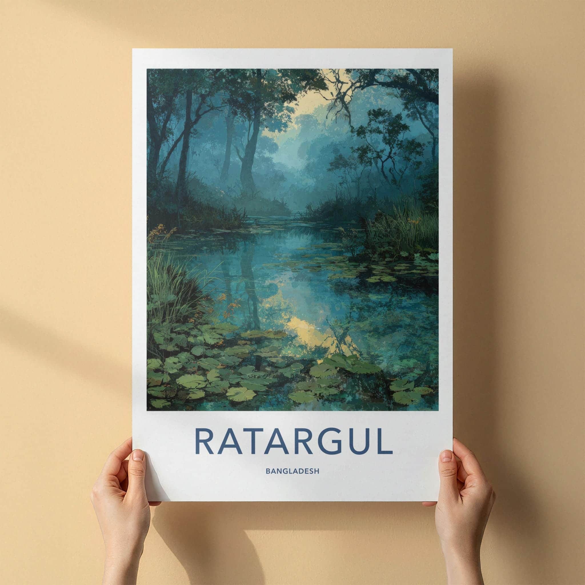 RATARGUL Poster - Bangladesh Wall Art - Submerged Jungle Trees Home Decor
