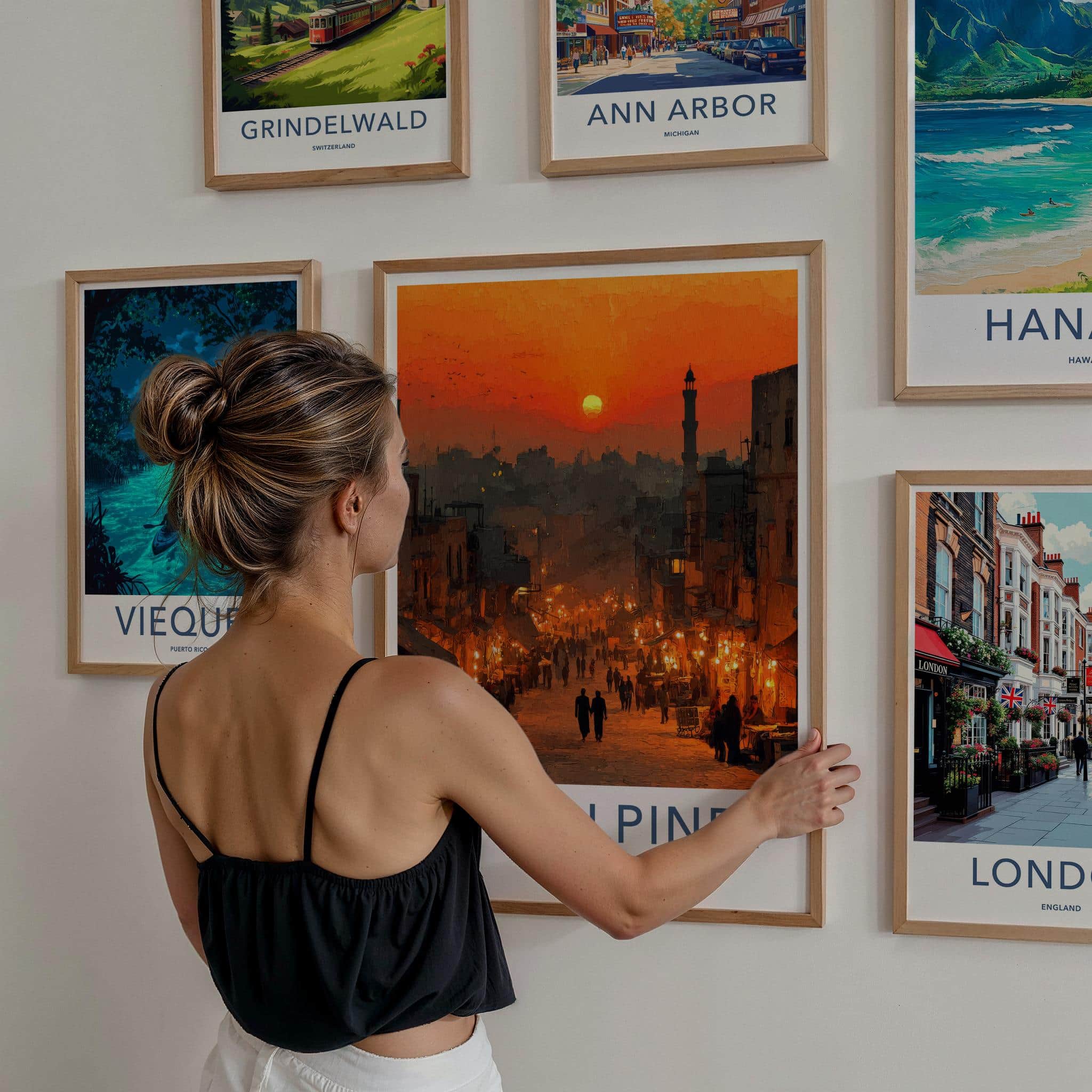 Rawalpindi Poster - Pakistan Wall Art - Busy Street Sunset Home Decor
