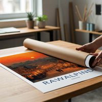 Rawalpindi Poster - Pakistan Wall Art - Busy Street Sunset Home Decor