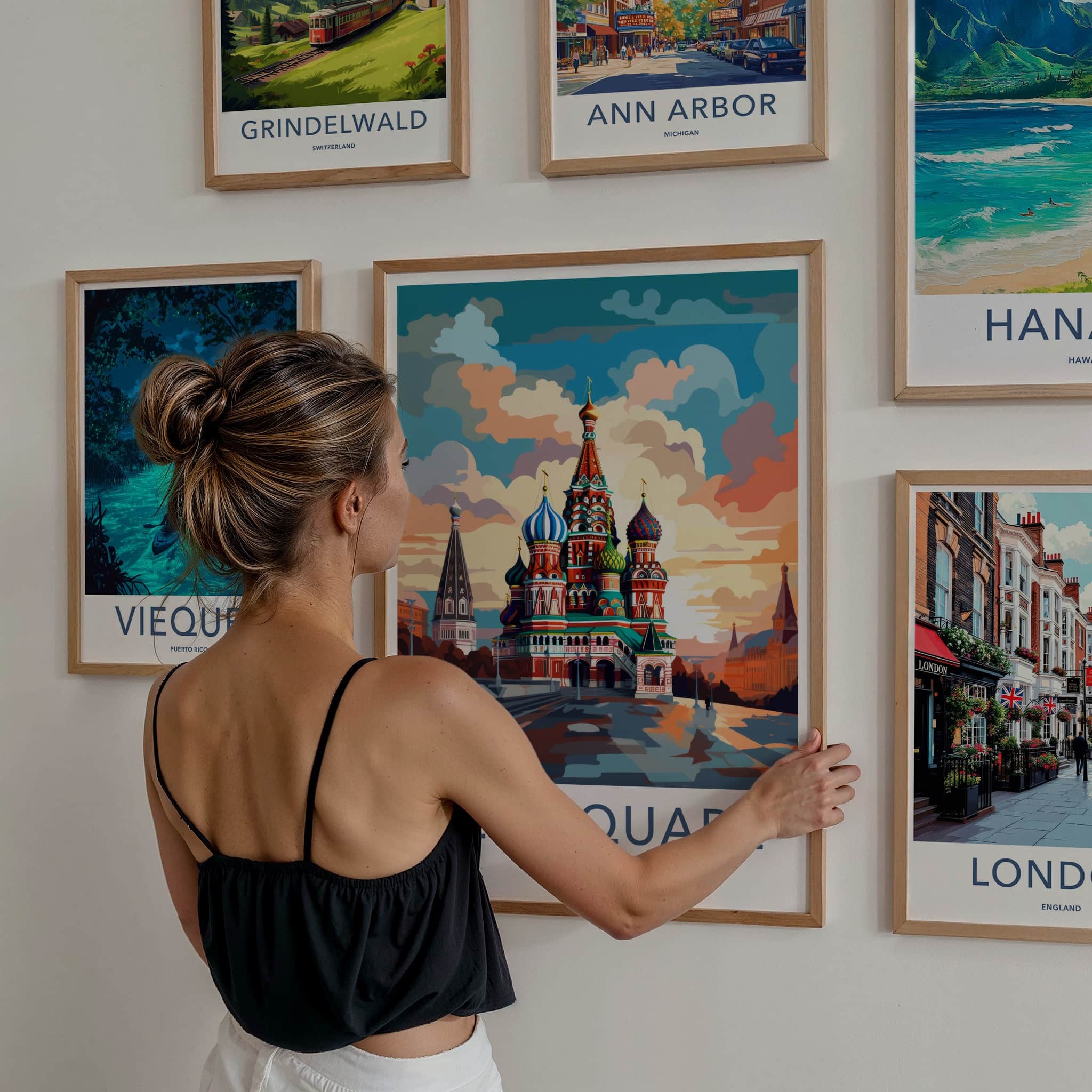 Red Square Poster - Russia Wall Art - Vibrant Cathedral Domes Home Decor