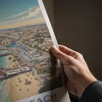Redondo Beach Poster - California Travel Art - Coastal Pier City Home Decor